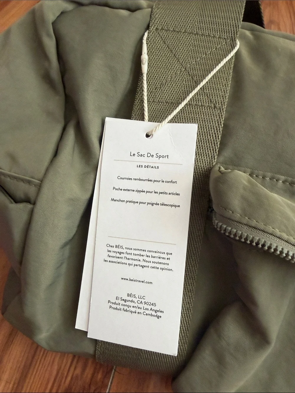 Beis Olive Green Duffle Bag